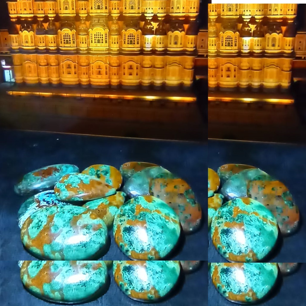 Chrysocolla Cabochon Grade: Top