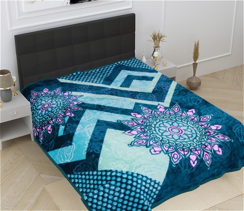 Fancy Double Bed Mink Blanket - Color: Different Available
