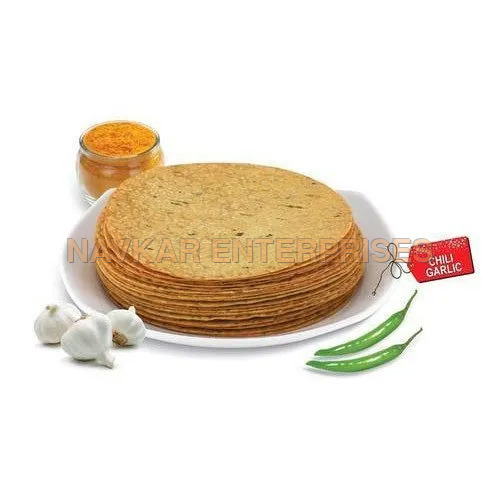 Garlic Khakhra - Wheat Flour, Crispy & Golden Brown Snack | Unique Garlic Flavor, Salty Taste, Ideal with Dips or Chutneys