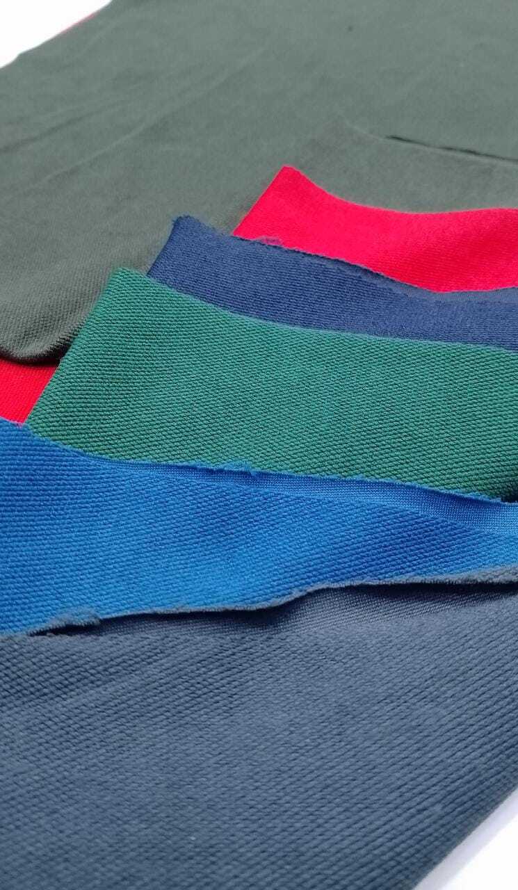 Looper Knit Fabric - 60 Meter Multicolor Stretchable Plain | Ideal For T-shirts, Shorts, And Track Garments
