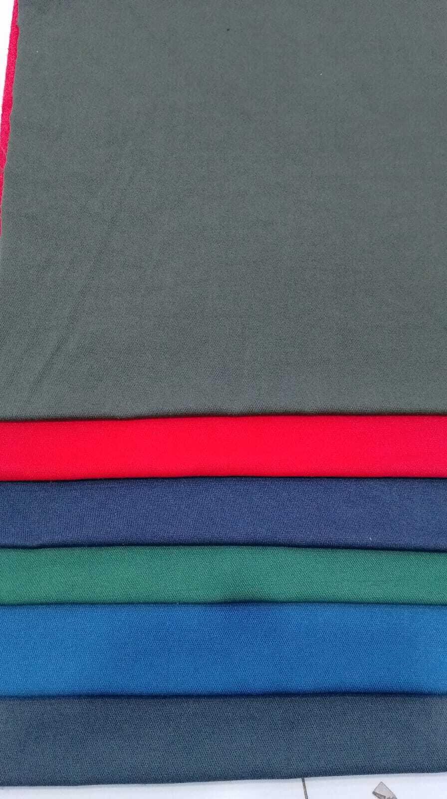 Looper Knit Fabric - 60 Meter Multicolor Stretchable Plain | Ideal For T-shirts, Shorts, And Track Garments