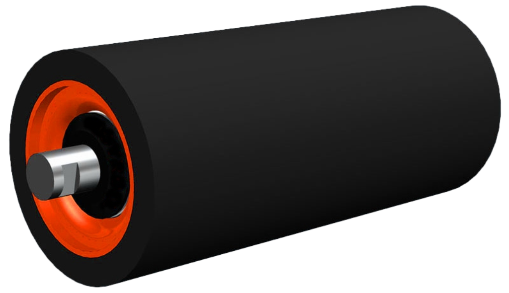 Heavy Duty Conveyor Idler Rollers - Color: Black