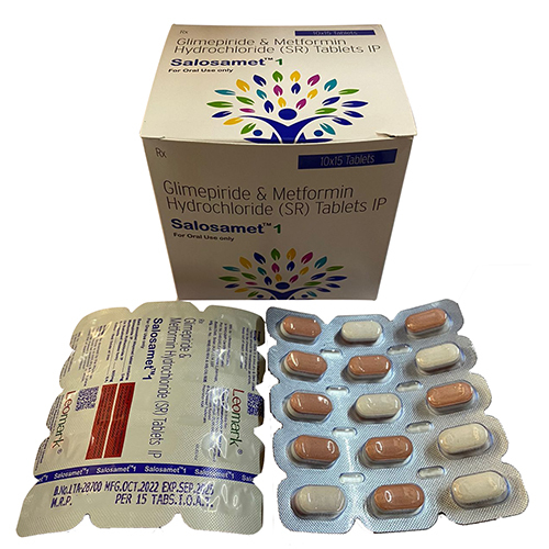 Glimepiride And Metformin Hydrochloride SR Tablets - Sustained-Release Formula for Improved Glycemic Control, Suitable for Adult Use, Designed to Regulate Blood Sugar Levels