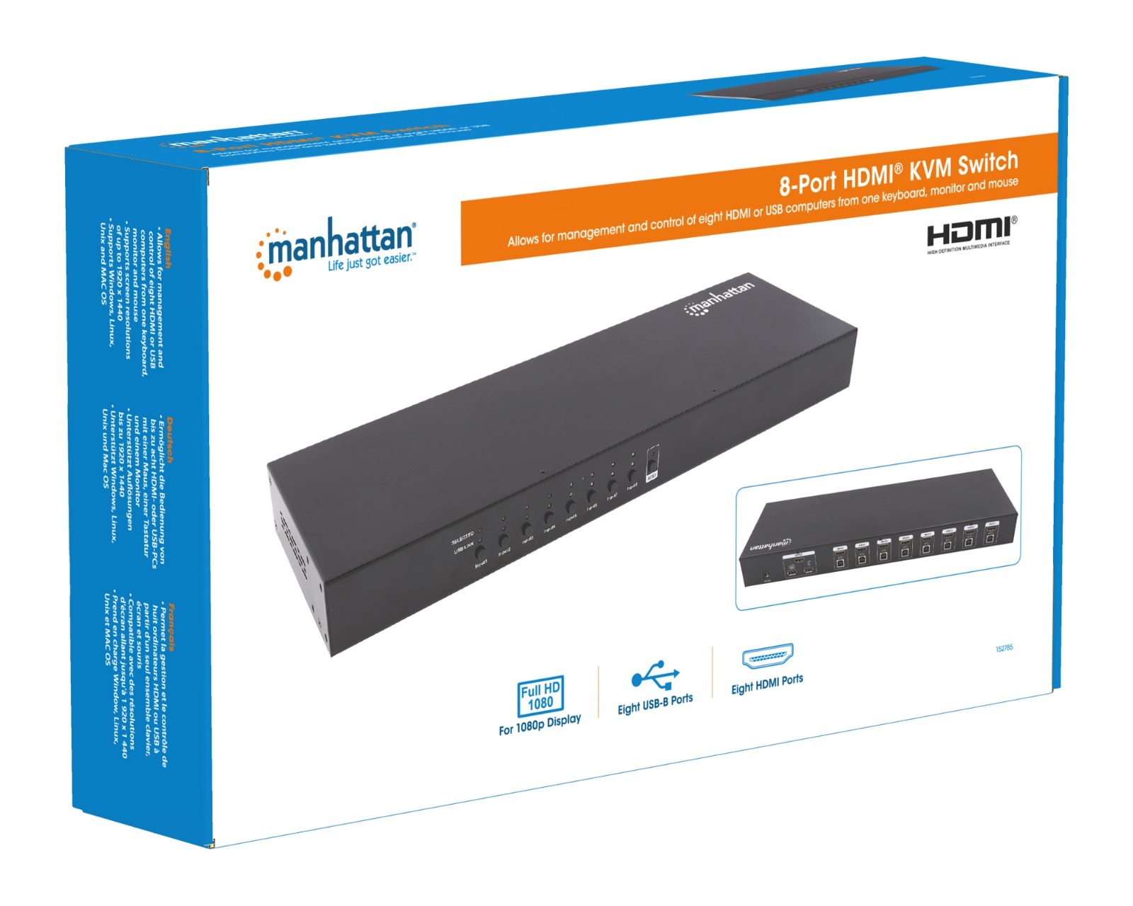 Manhattan 8-port Hdmi Kvm Switch