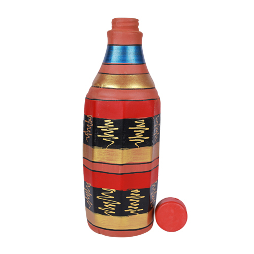 Multicolor Clay Color Pahal Water Bottle