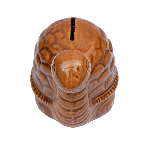 Ceramic Turtle Money Bank - Ceramic, Different Sizes Available, Brown | Decorative Element For Household Use, Warranty Included