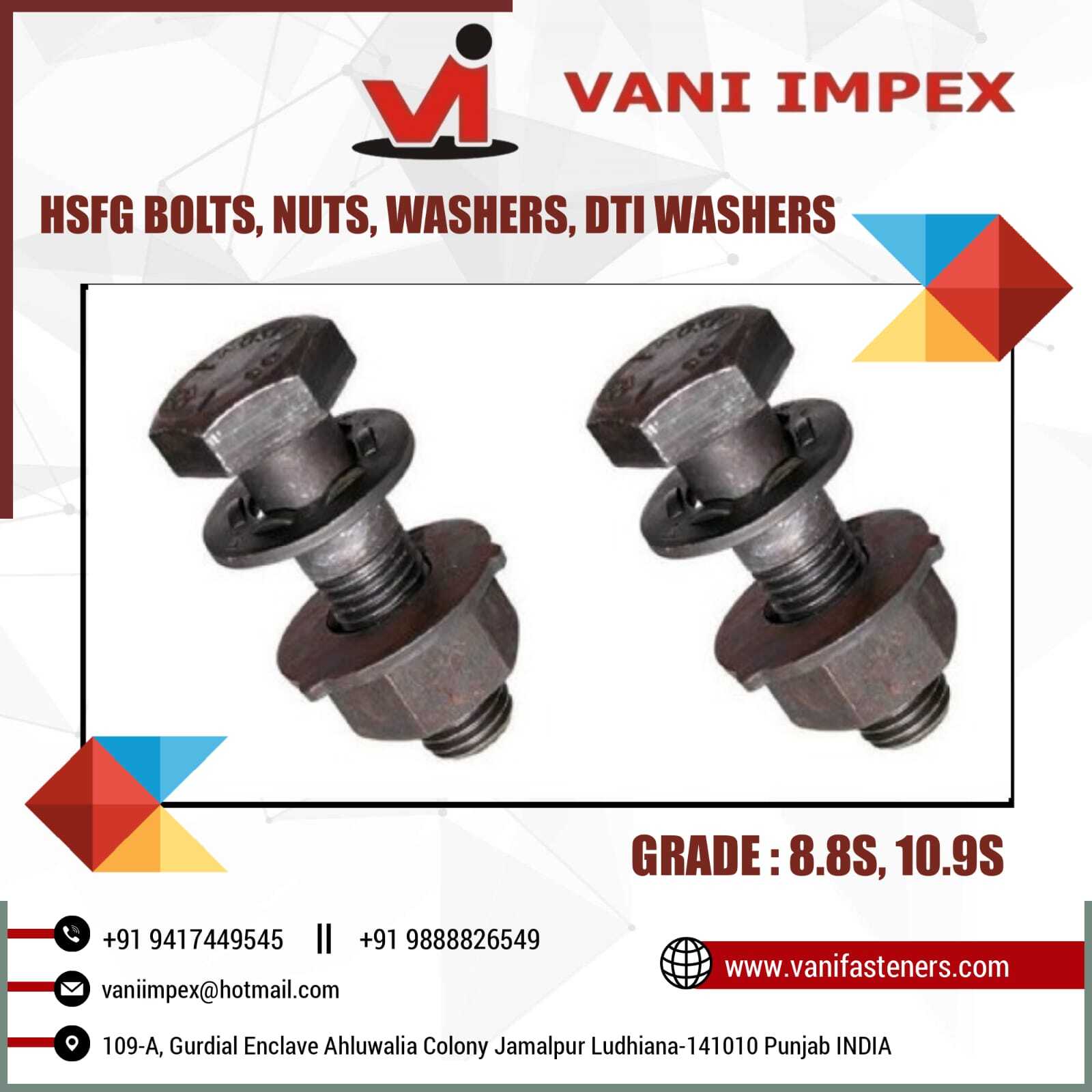 Hsfg Bolt Hsfg Nut Hsfg Washer Dti Washer Application: Industrial