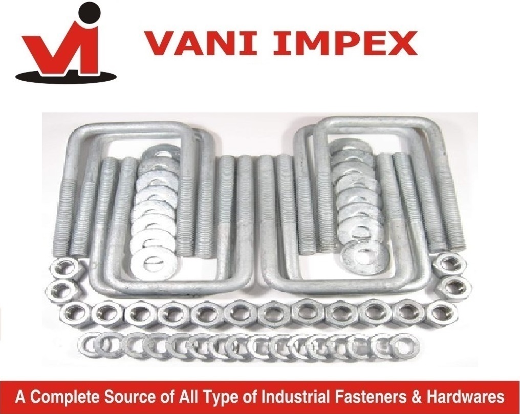 U Bolts - Mild Steel, M8-m20 Size Range | High Strength Grade 4.6, 8.8, 10.9, Zinc Plated, Thread Pitch 1.5 Mm & 2.0 Mm, Ideal For Pipe Fittings