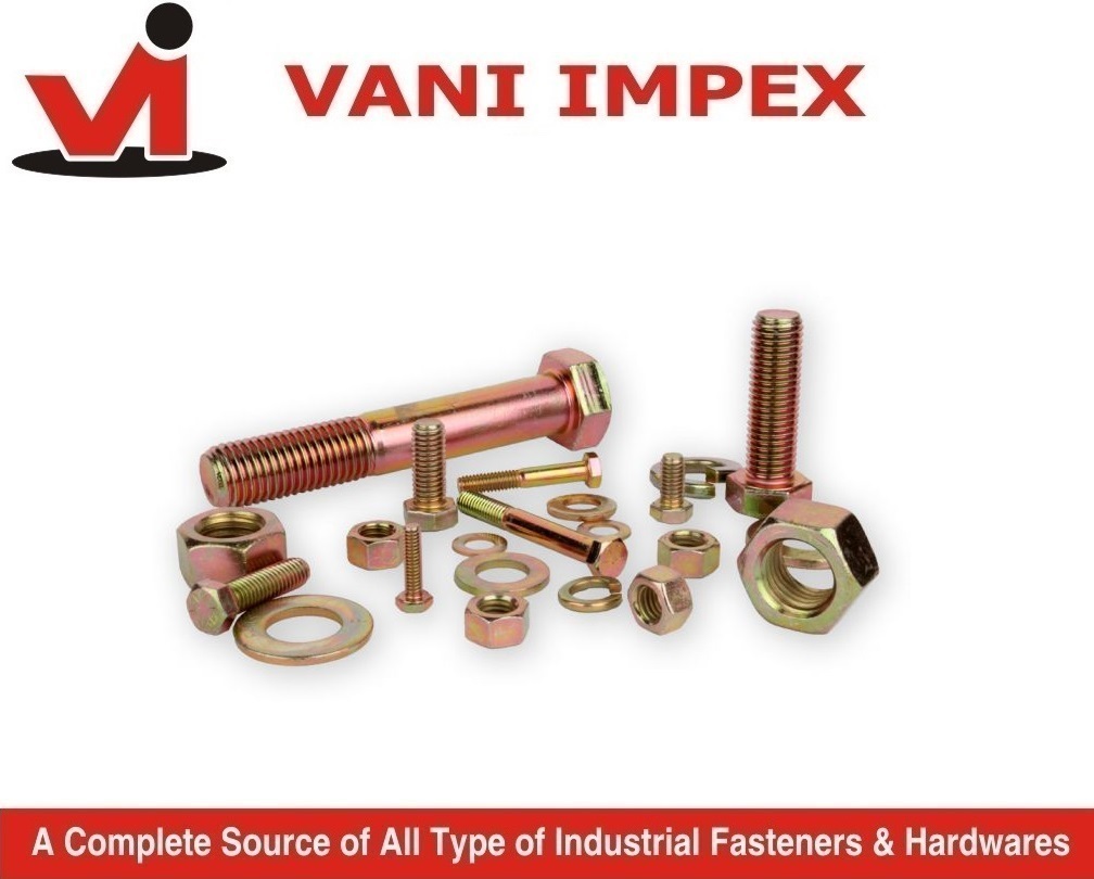 Ms Bolts Nuts And Washers - Mild Steel, M 6 To M 24 Dia, Length 10mm To 300mm, Blue White Color | Trivelant Zinc Plated, Salt Spray Tested, High Resistance To Rust