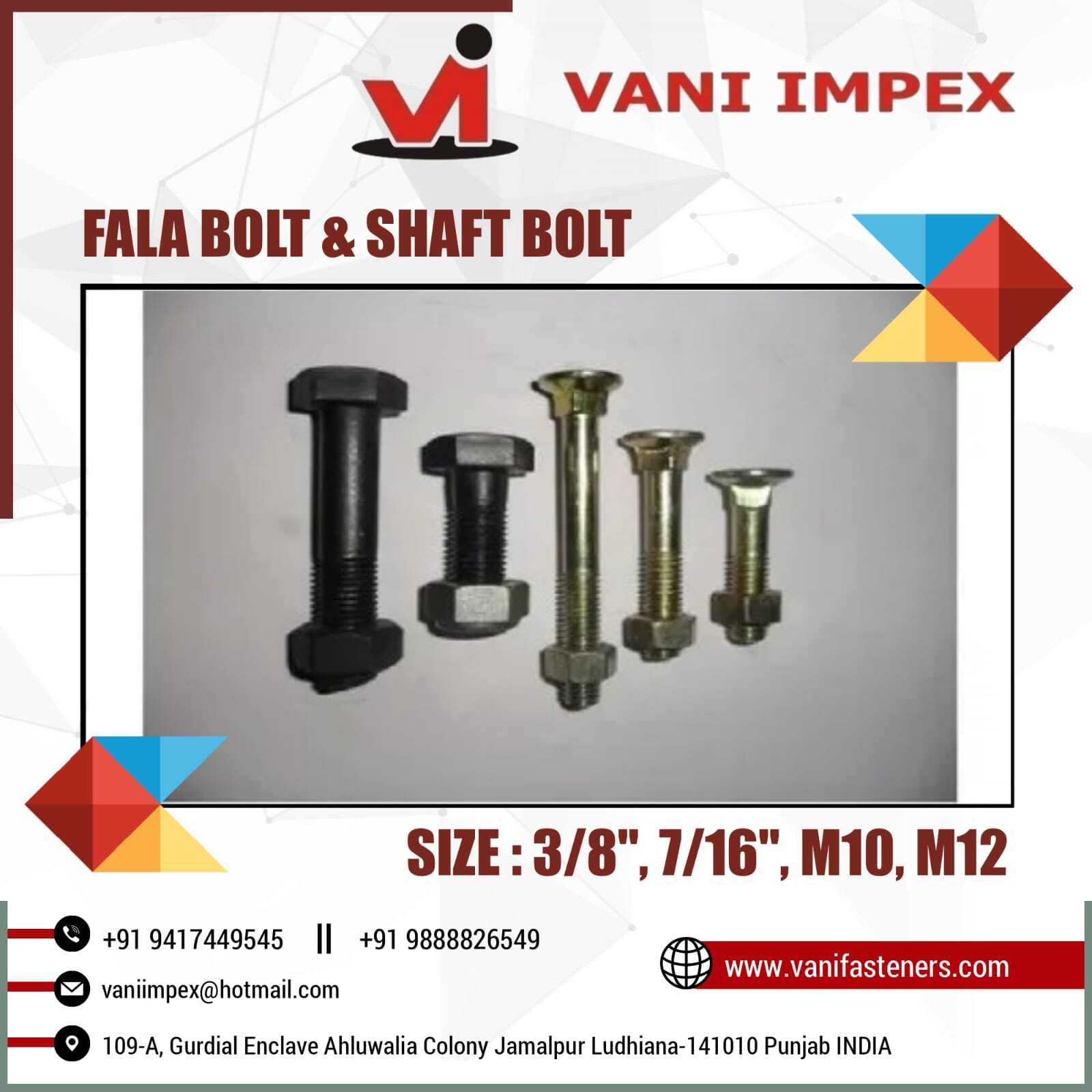 Fala Bolt & Shaft Bolt
