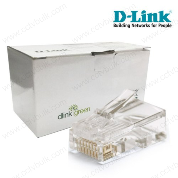 D-link Rj45 Connector Cat5e Utp Original - 100 Pcs Pack, 8p8c Type, Copper Alloy With 03mu Gold Plating, 24-26 Awg Compatible