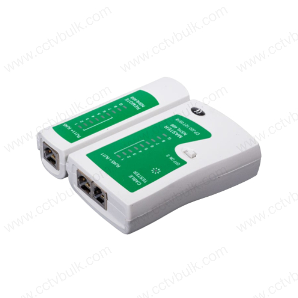 Lan Cable Tester Rj45 Regular - Total Size: 105x100x28mm, Main Tester: 105x67x28mm, Remote Tester: 105x28x28mm, Operates With 9v Battery (Not Included)