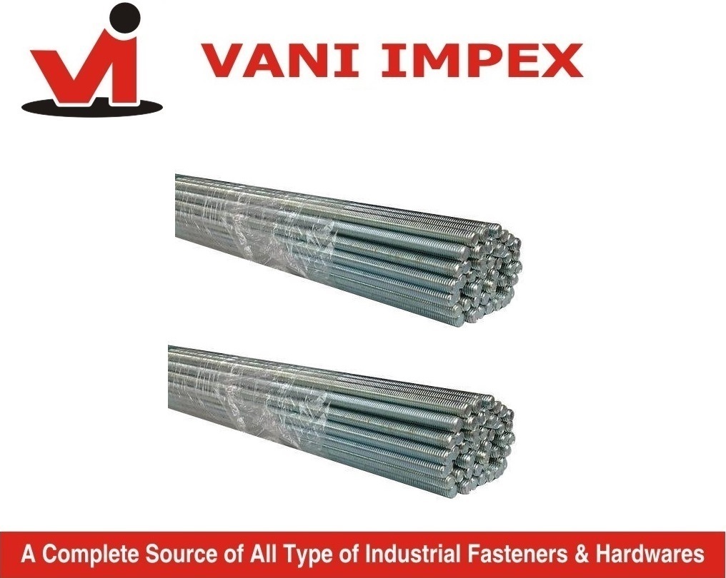 Fully Threaded Rods - High-strength Steel, 12mm Diameter X 1 Meter Length | Exceptional Durability And Versatile Applications