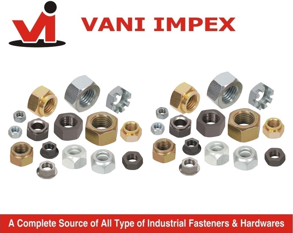 Industrial Nuts - Mild Steel & High Tensile, Hexagonal Shape, Available In Black, White, Yellow, High Load Capacity, Corrosion Resistant