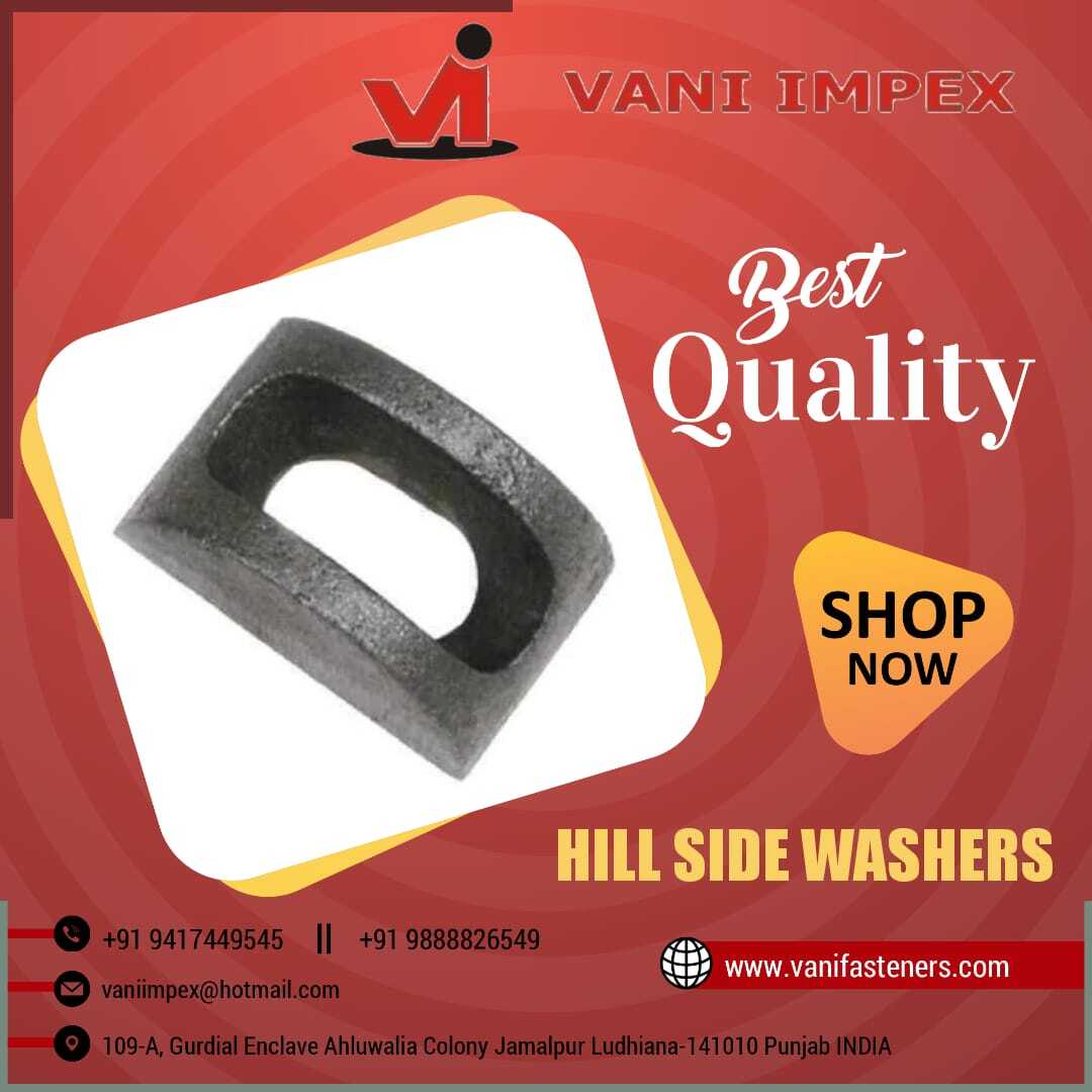 Hill Side Washer - Iron Steel 12mm-36mm, Thickness 9mm, Black Oxide Finish | Heavy Load Capacity, Corrosion Resistant, Iso Tolerance Levels