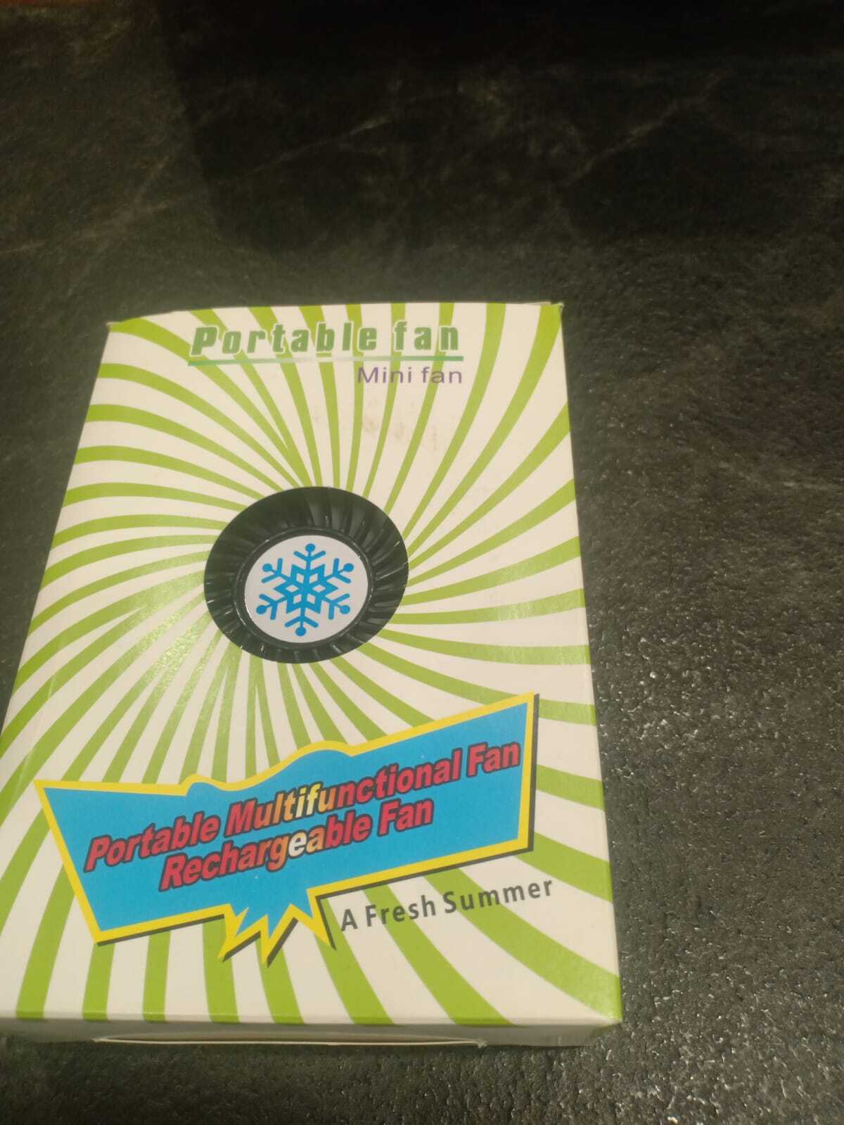 Mini Air-conditioning Fragrance Fan - Rechargeable, 3-speed Wind Modes, Led Light | Stylish Design For Indoor And Outdoor Use, 1 Year Replacement Warranty