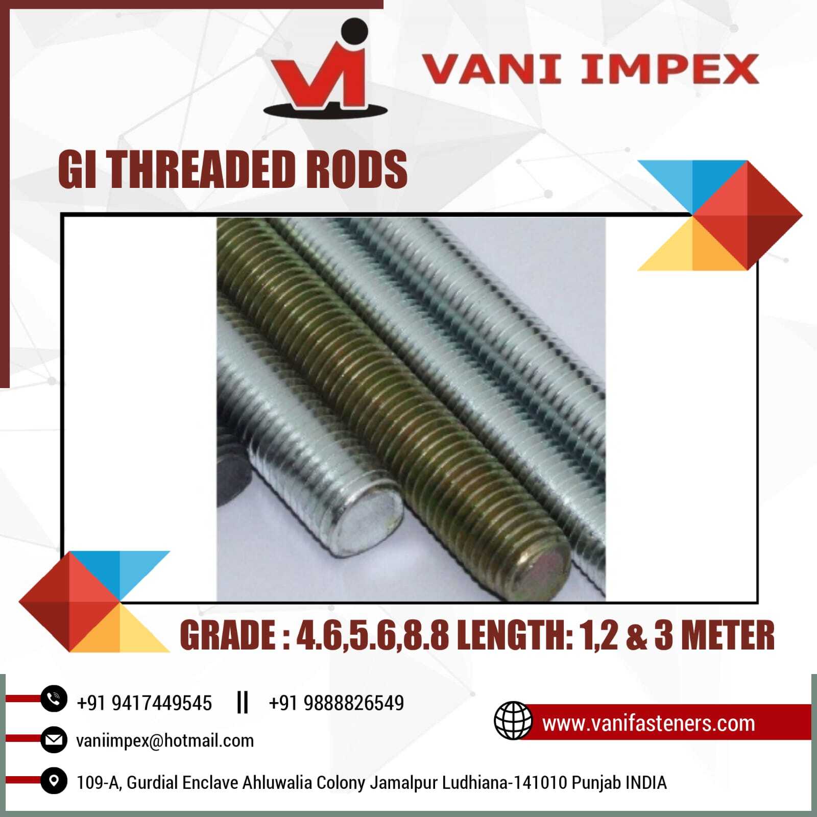Thread Rod - Carbon Steel, High Tensile Strength , Versatile Application In Industrial Settings