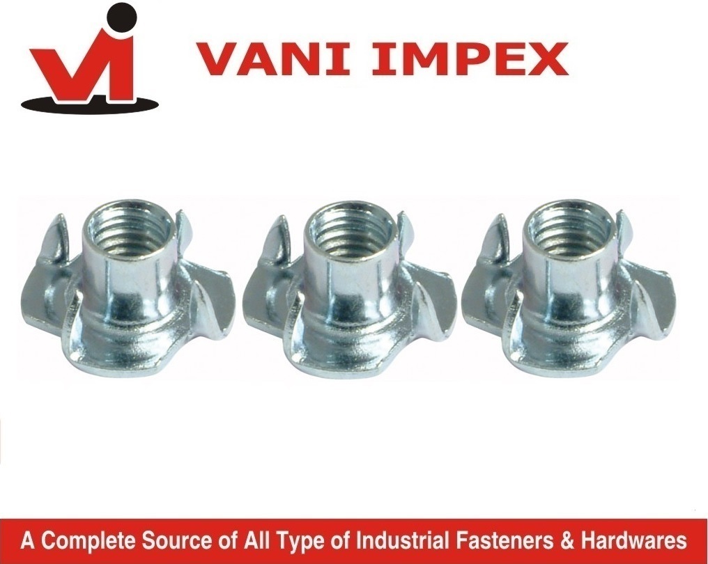 T Nuts - Mild Steel, Size M6 To M12, Zinc Plated Finish | Corrosion Resistant, Secure Fastening For Furniture Applications