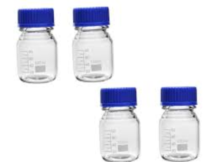 Reagent Bottle With Screw Cap - Borosilicate Glass, 0.1l To 1.0l Capacity, Round Shape, High-temperature Resistance Up To 121â°c, Graduated Markings