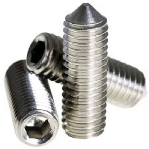 Cone Grub Screw - Stainless Steel/metric Size From M2, Black Plated Finish | Industrial Use, Premium Quality, Length From M3 Mm And Above