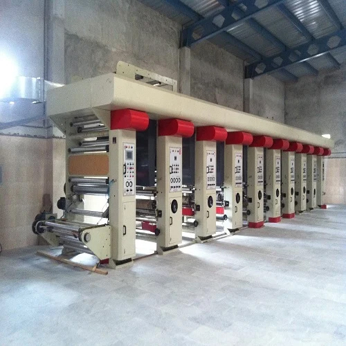 Bopp Tape Printing Machine - Durable Metal Construction, Customizable Size Options | Automatic Operation, Human Machine Interface Control, High-speed Printing