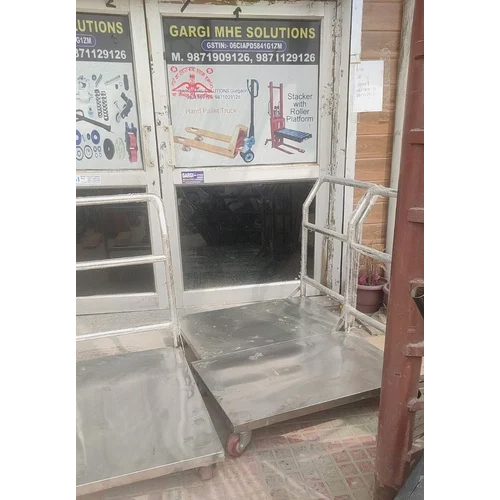 Foldable Platform Trolley - Steel, 100-2000 Kg Max Load | Industrial Use, Space-saving Design