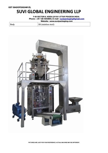 Potato Chips Packing Machine By Suvi Global Engineering Llp