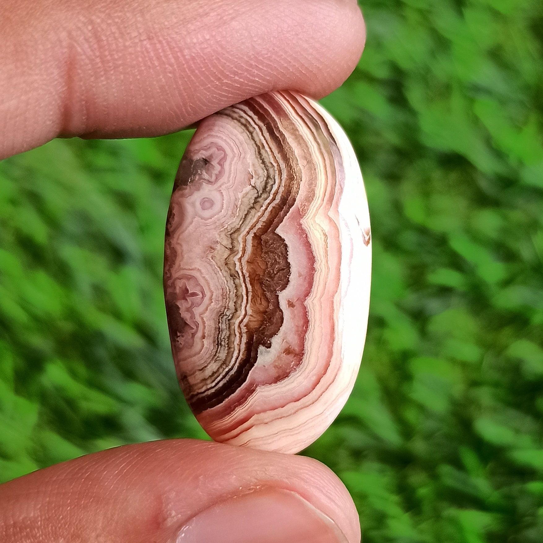 Rhodochsite Cabochon Grade: Top