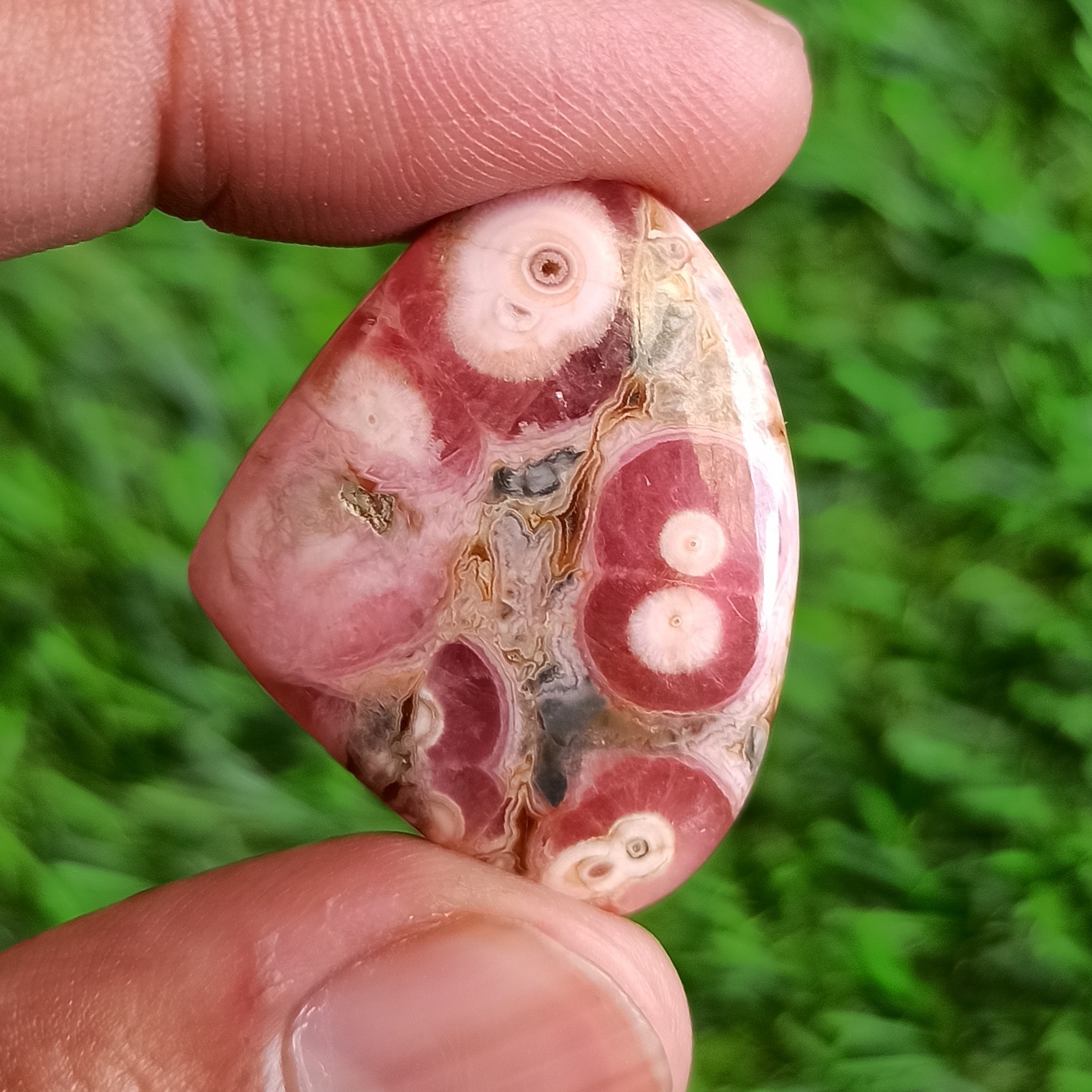 Rhodochsite Cabochon Grade: Top