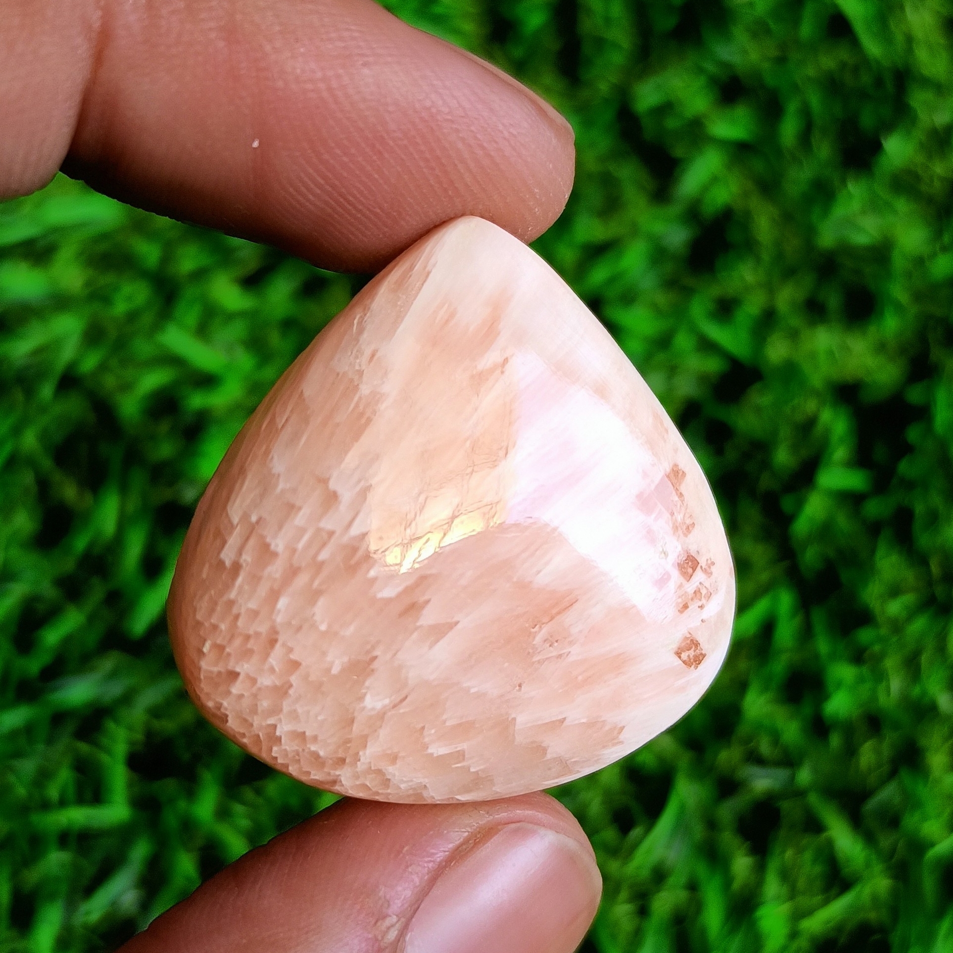 Scolecite Cabochons - 15 To 20 Mm Natural Skin Color Mix Shapes, Top Quality Healing Crystal For Jewelry Making