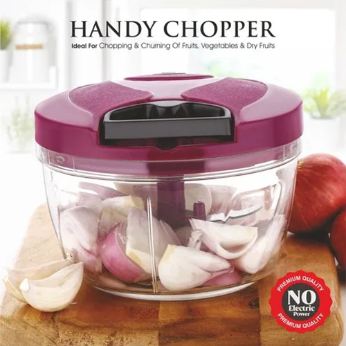Plastic Hand Chopper - Durable Plastic, Customized Size, Available In Multiple Colors - Easy To Clean, Compact Design, Sharp Blades For Quick Chopping