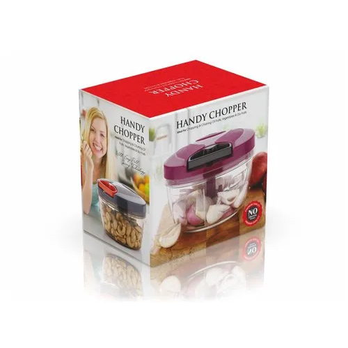 Plastic Hand Chopper - Durable Plastic, Customized Size, Available In Multiple Colors - Easy To Clean, Compact Design, Sharp Blades For Quick Chopping