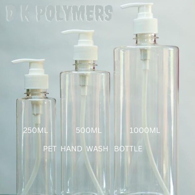Pet Hand Wash Bottle 250ml - Transparent Pet Material, Customizable Height And Shape | Warranty Included