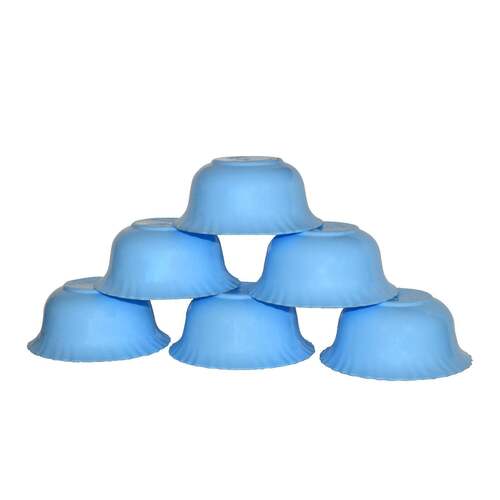 प्लास्टिक हैंडमेड कटोरी सर्विंग/स्नैक्स बाउल (6 का सेट) (2398) एप्लीकेशन: 6 स्टाइलिश गोल मल्टीपर्पस बाउल.