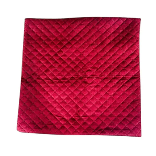 Red Ultrasonic Sofa Cushion Cover - Chenille Fabric, Printed Design | Available In Various Colors For Home & Hotel Use