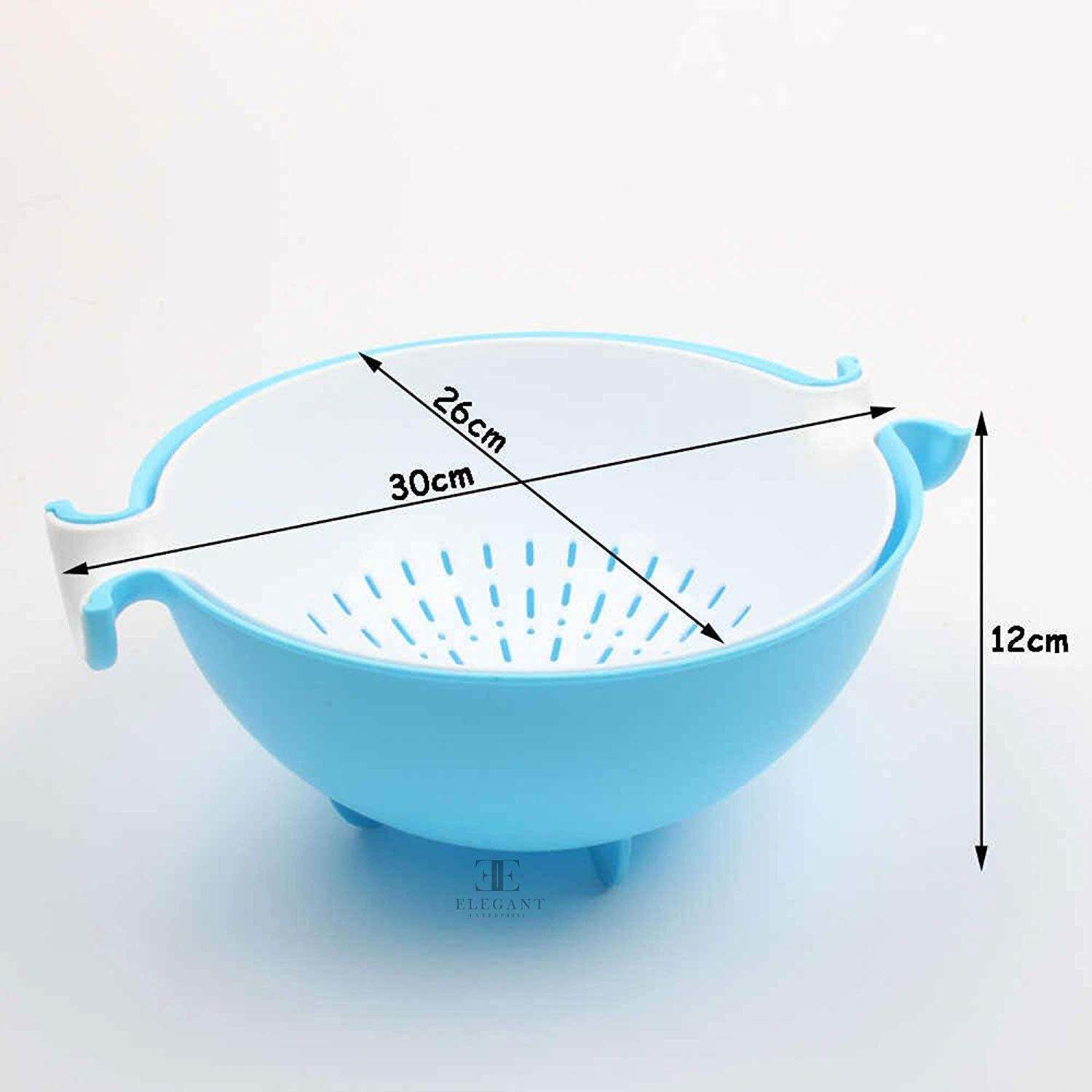 Multi / Assorted Multifunctional Washing Fruits And Vegetables Basket Strainer And Detachable Drain Basket Bowl (0728)