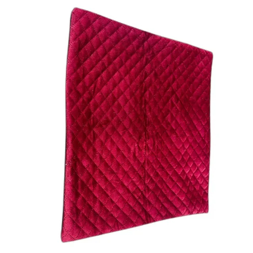 Red Ultrasonic Sofa Cushion Cover - Chenille Fabric, Printed Design | Available In Various Colors For Home & Hotel Use
