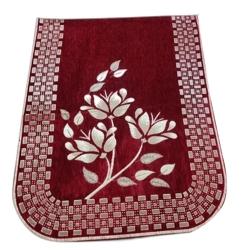 Red Chenille Sofa Cover - 100% Polyester, Customized Size | Foam Filling, Printed Pattern, Plain Style