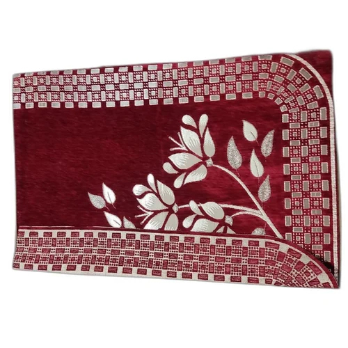 Red Chenille Sofa Cover - 100% Polyester, Customized Size | Foam Filling, Printed Pattern, Plain Style