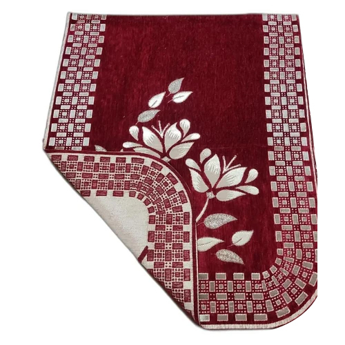 Red Chenille Sofa Cover - 100% Polyester, Customized Size | Foam Filling, Printed Pattern, Plain Style