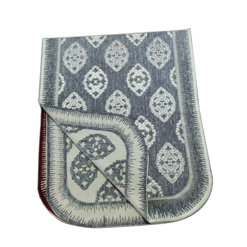 Rectangular Grey Chenille Sofa Cover - 100% Polyester, Customized Size | Foam Filling, Printed Pattern, Plain Style