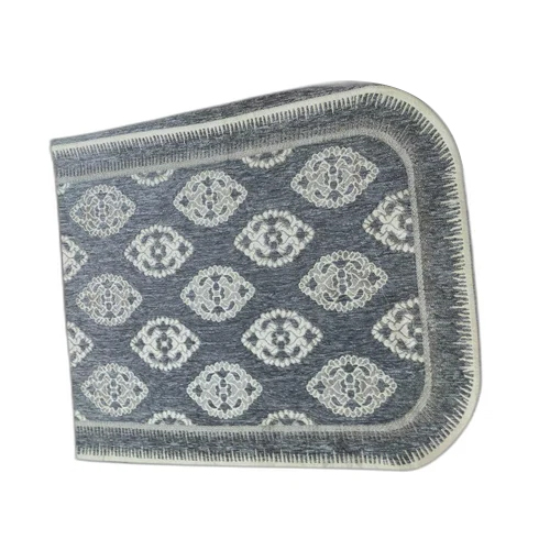 Rectangular Grey Chenille Sofa Cover - 100% Polyester, Customized Size | Foam Filling, Printed Pattern, Plain Style
