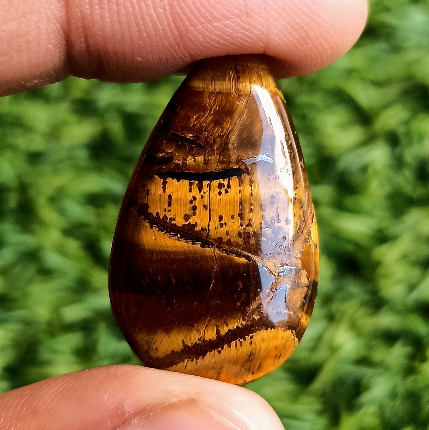 Tiger Eye Cabochon - 15 To 20 Mm Multi Color Natural Gemstones | Top Grade, 18 To 22 Grams Each, Ideal For Jewelry Making And Healing Crystals