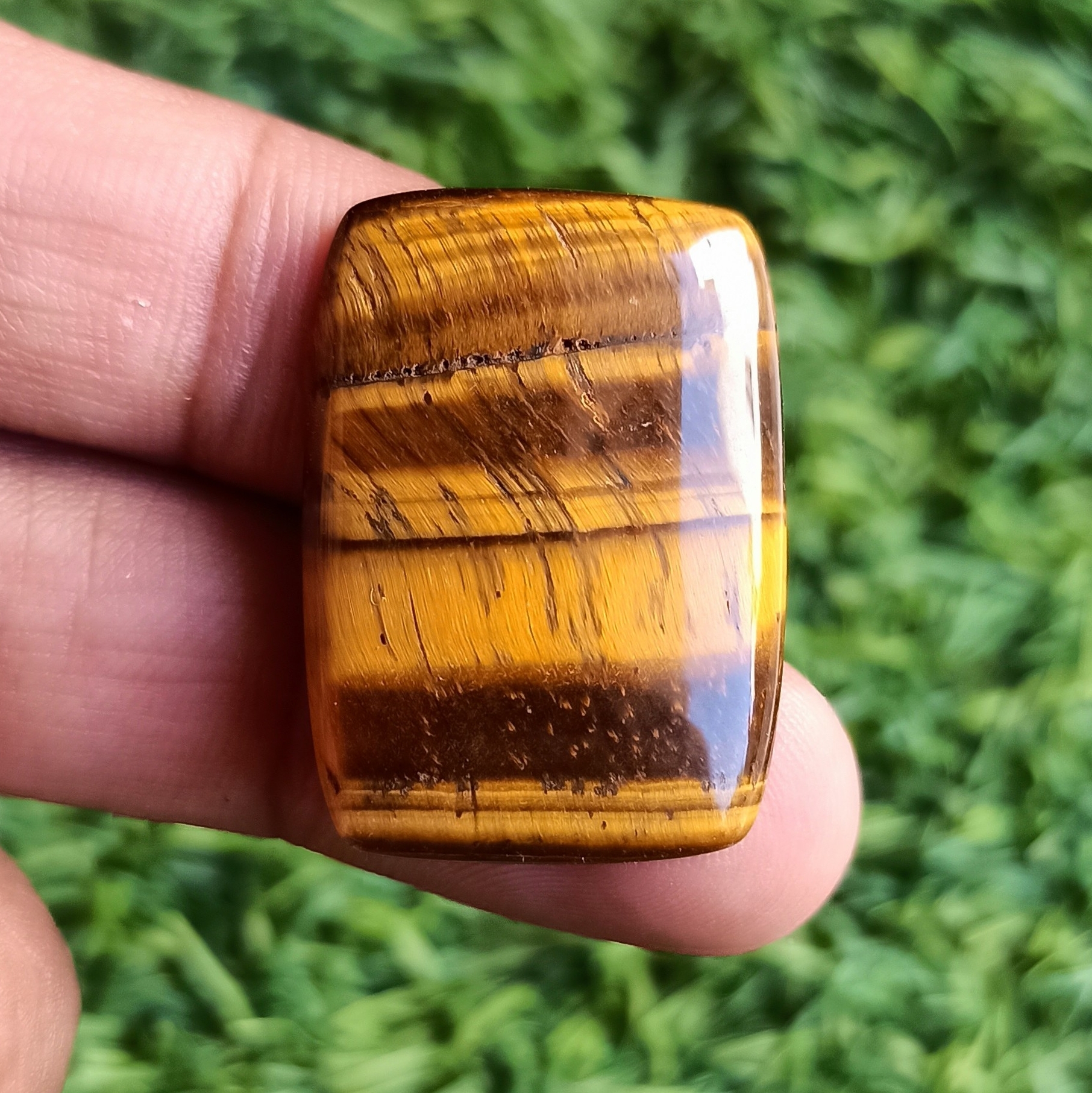 Tiger Eye Cabochon - 15 To 20 Mm Multi Color Natural Gemstones | Top Grade, 18 To 22 Grams Each, Ideal For Jewelry Making And Healing Crystals