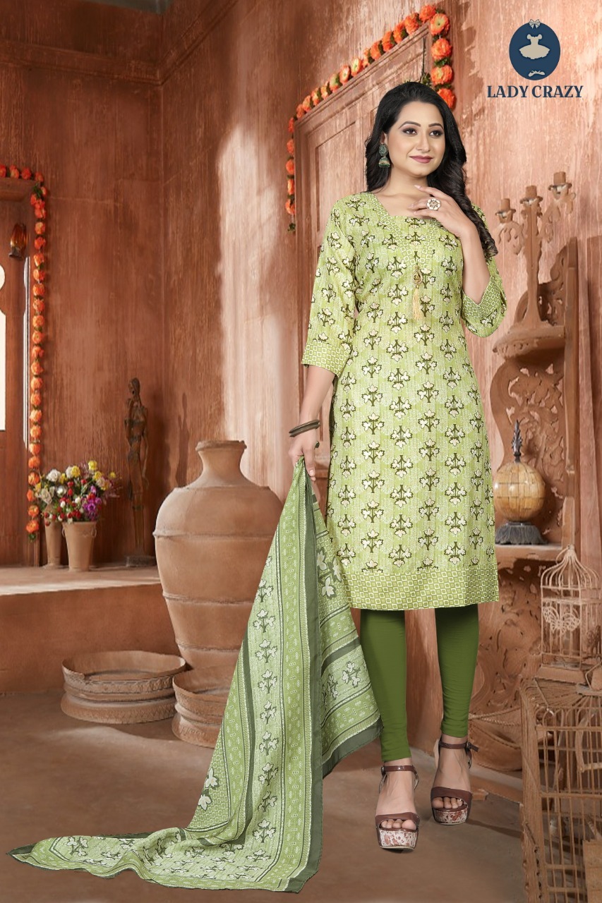 Pink Magic Print Kurti With Dupatta V Paturn P5 P6 P7 P8 - Decoration Material: Paint