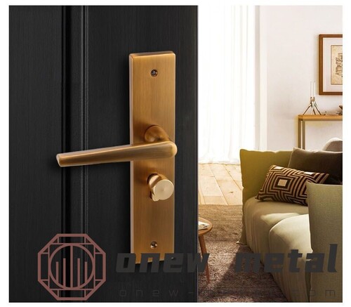 Front Door Glass Door Lock Types Front Door Key House Lock - Color: Golden