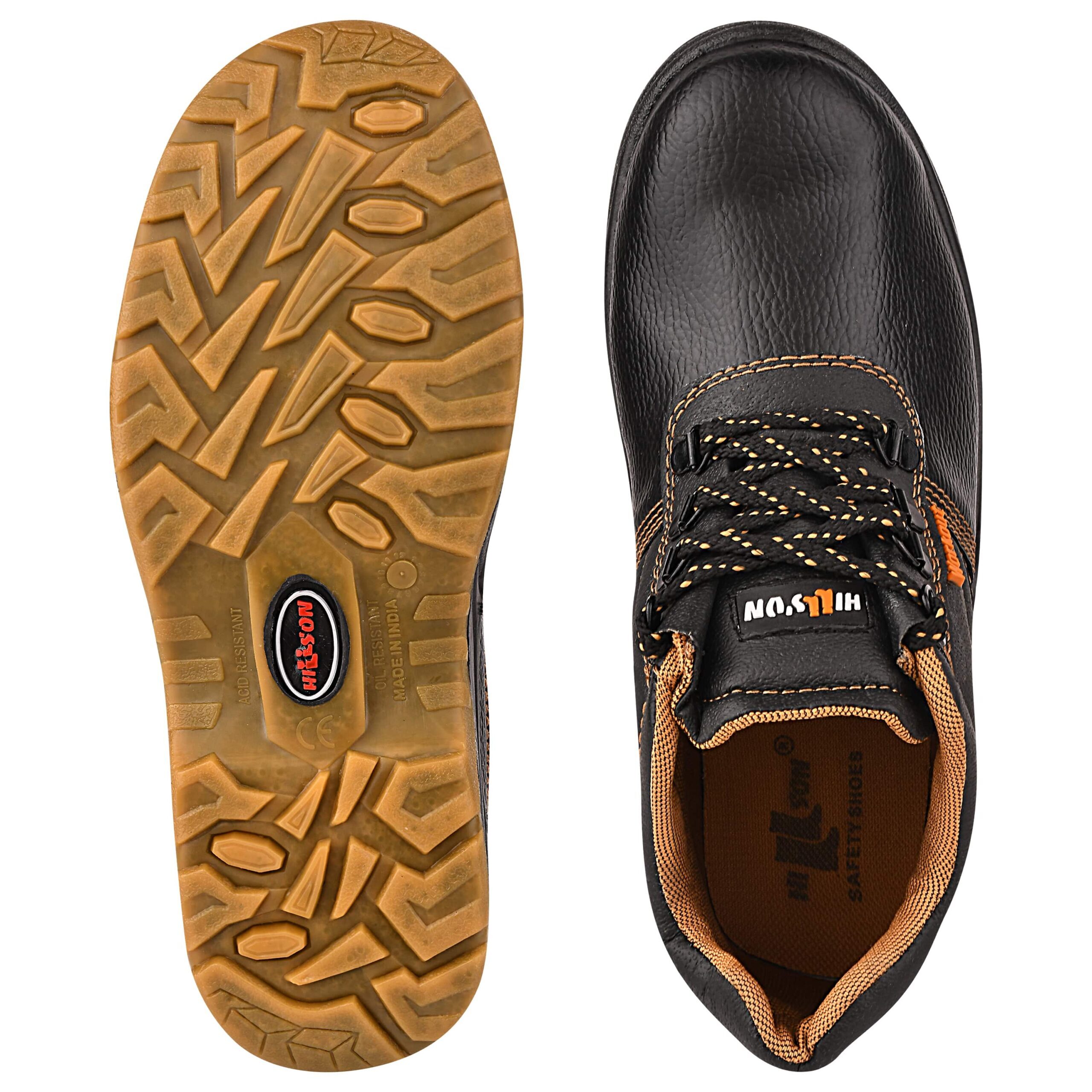 Hillson Workout - Synthetic Leather, Steel Toe, Size 6-11 | Lightweight, Anti-slip Pvc Sole, 6-month Warranty