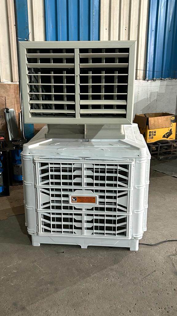 Duct Air Cooler - 1.5 Kw, 35 Liter Water Tank, 1500-2500 Sq.ft Area Coverage, Vertical Fan, White Color, Window Mounted, Ideal For Industrial And Commercial Use