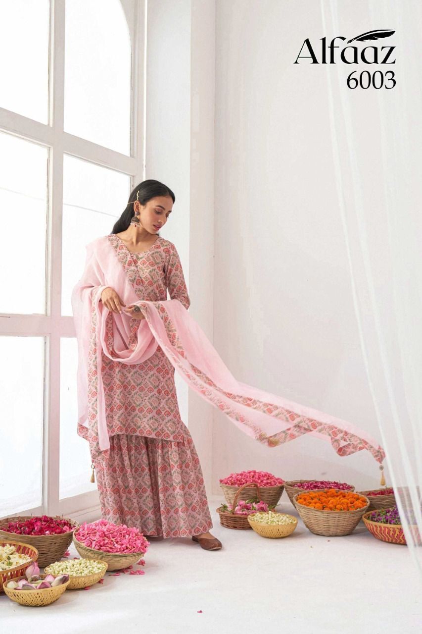 Heavy Muslin With Nazmeen Chiffon Printed Kurti - Chiffon & Muslin, Various Sizes, Blue | Breathable Material, Comfortable Fit, Elegant Floral Print, Soft Fabric, Versatile Style