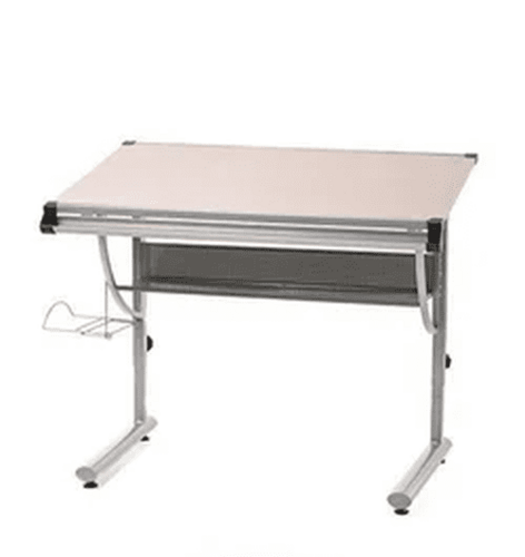 Drawing Table - Steel Frame , Standard Size, Silver Finish | Easy to Clean, Eco-Friendly Design